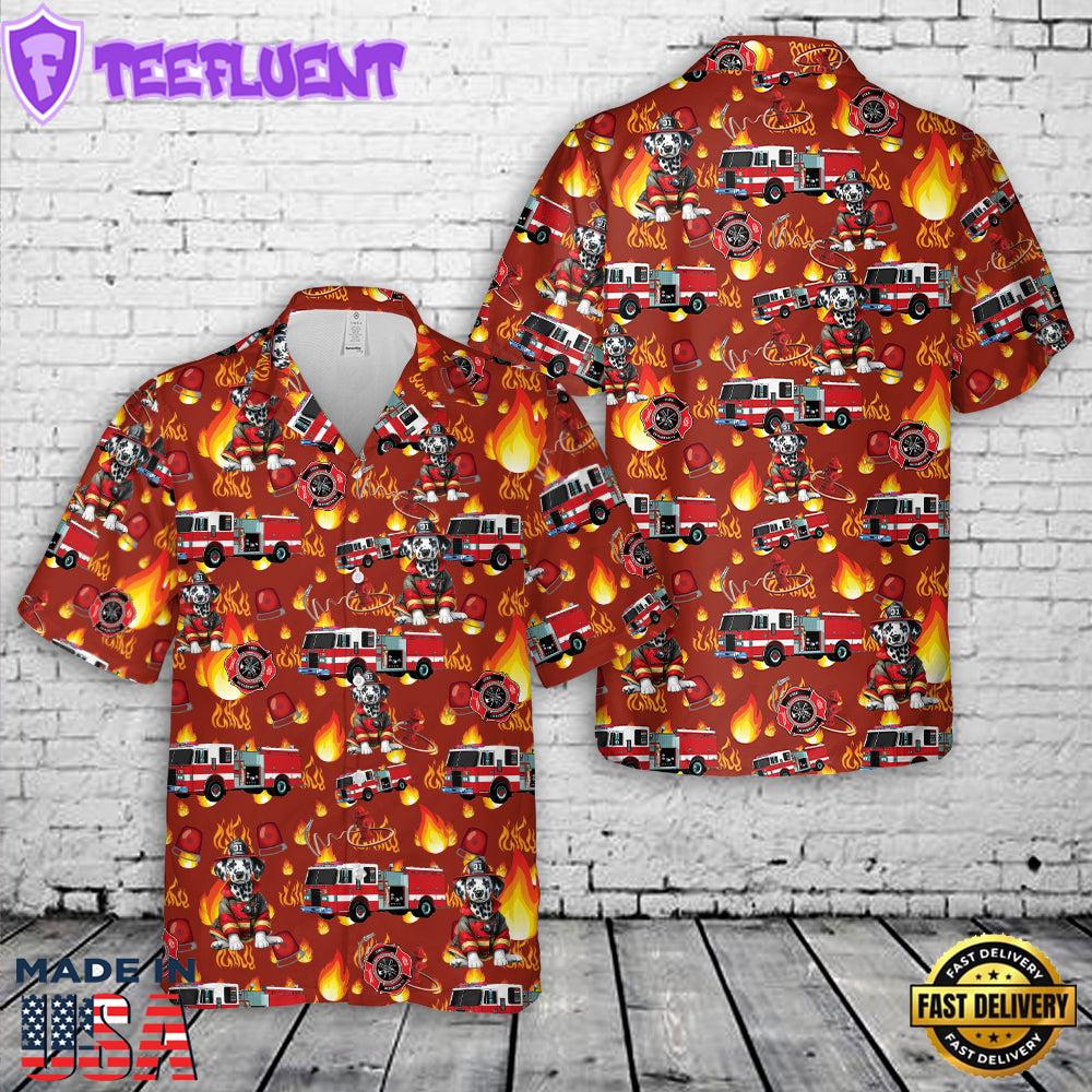 Fire trucks Firefighter Hawaiian Shirt 2