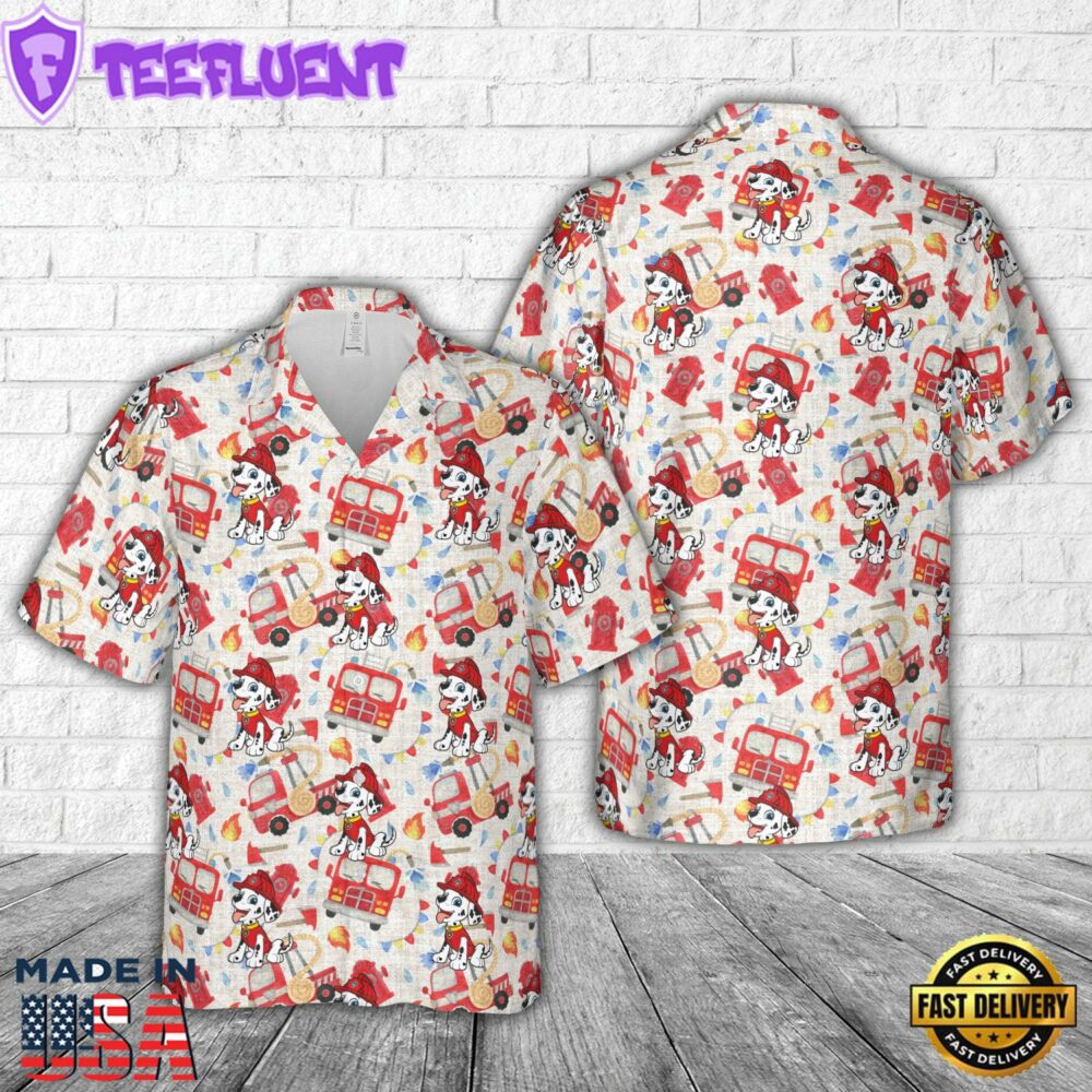 Fire trucks Firefighter Hawaiian Shirt 3