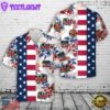 Fire Trucks Flag Firefighter, 4th Of July Hawaiian Shirt