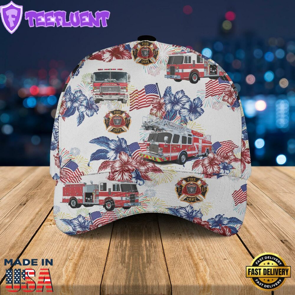 Firefighter Fire Truck, 4th Of July Baseball Cap