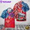 Firefighter Fire Truck, 4th Of July Hawaiian Shirt 1