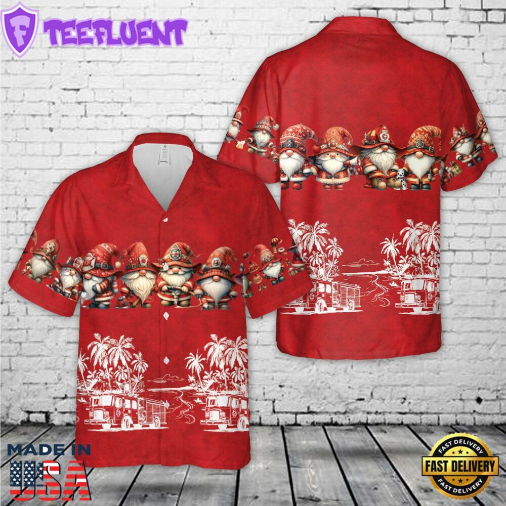 Firefighter Gnome Firefighter Fire Truck 4th of July