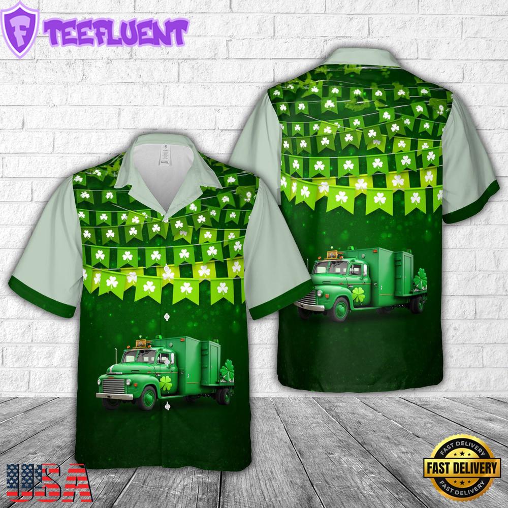 Firefighter Saint Patrick's Day Hawaiian Shirt