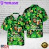 Firefighter Saint Patrick's Day Leprechaun With Beer Hawaiian Shirt