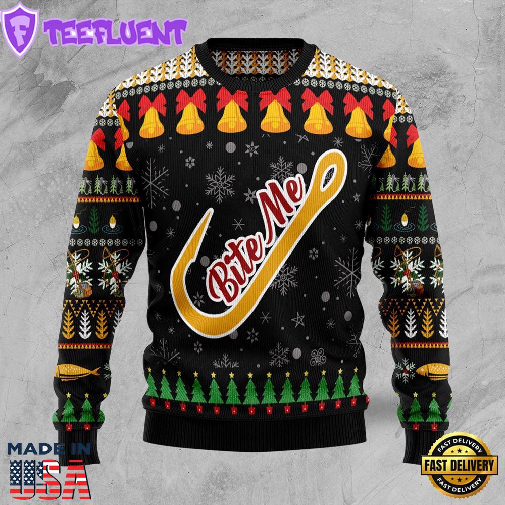 Fishing - Bite Me Ugly Christmas Sweater