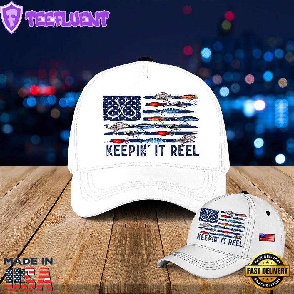 Fishing Lure Flag Baseball Cap