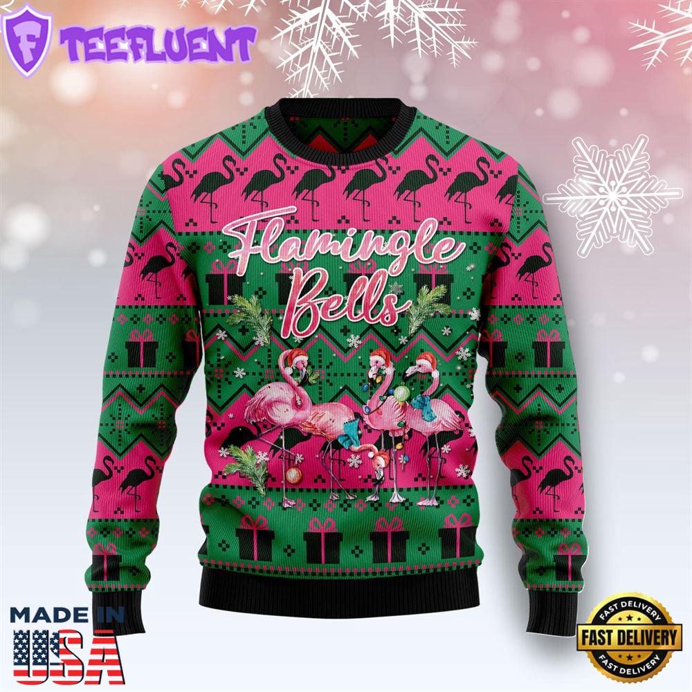 Flamingle Bells Ugly Christmas Sweater