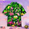 Flamingo And Beer Patrick'S Day Hawaiian Shirt