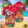 Flamingo and Flower Kansas City Chiefs Hawaiian Shirt