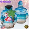 Flamingo Beach Christmas Hoodie All Over Print