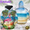 Flamingo Christmas Beachchristmas Hoodie All Over Print