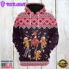Flamingo Gingerbread Christmas Hoodie All Over Print