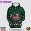 Flamingo Merry Flockin Christmas All Over Print 3D Hoodie