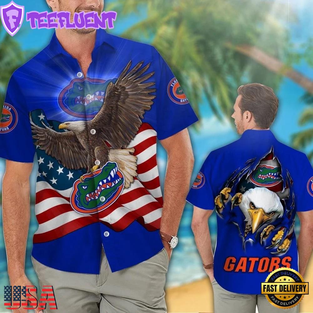 Florida Gators Eagle US Flag Hawaiian Shirt