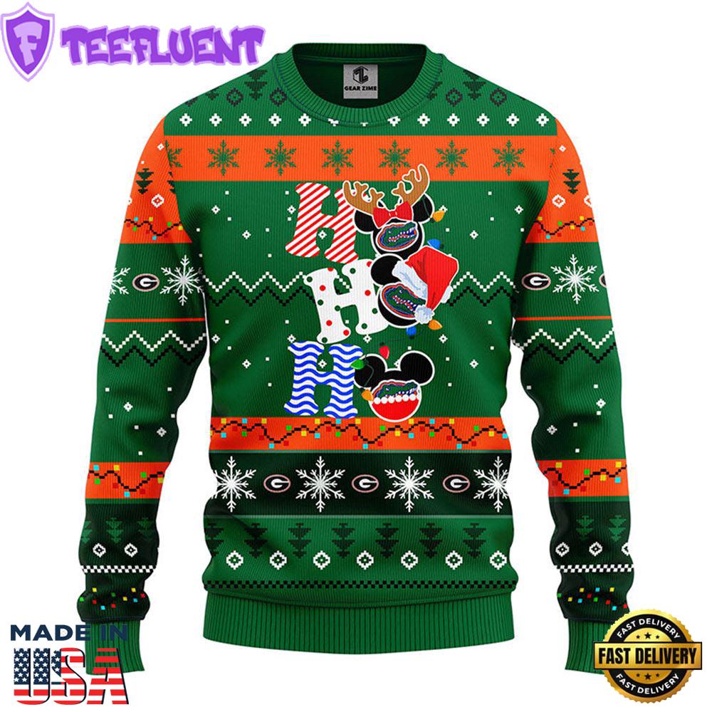 Florida Gators Hohoho Mickey Christmas Ugly Sweater