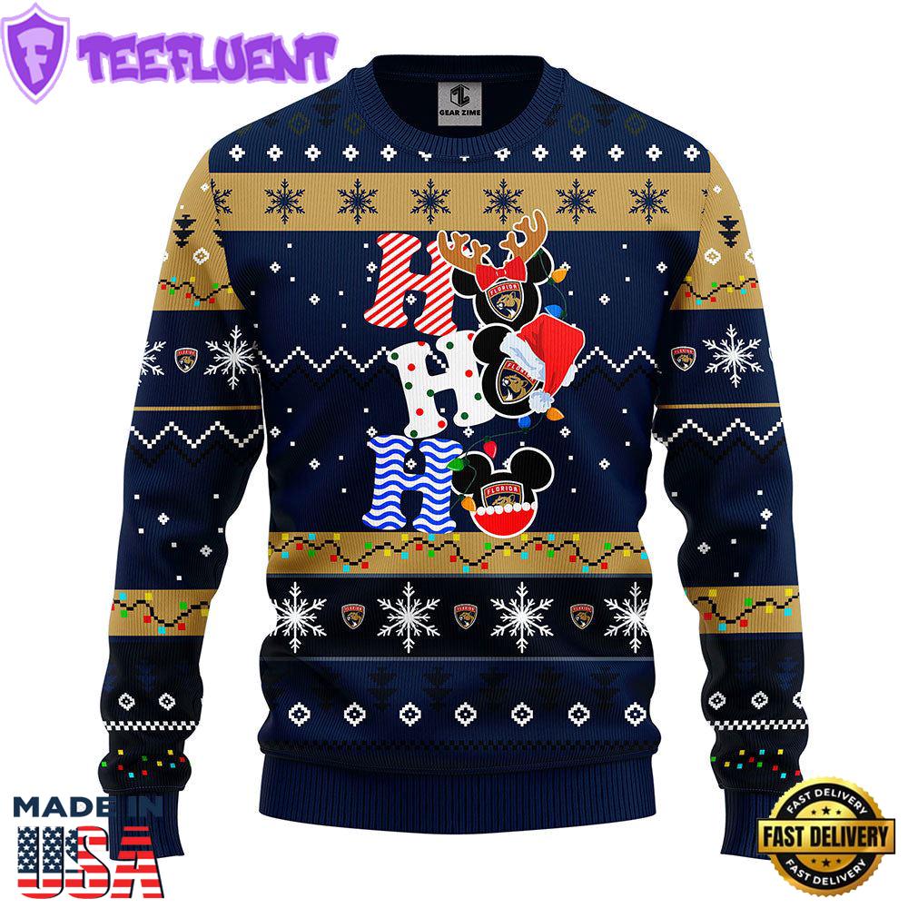 Florida Panthers Hohoho Mickey Christmas Ugly Sweater