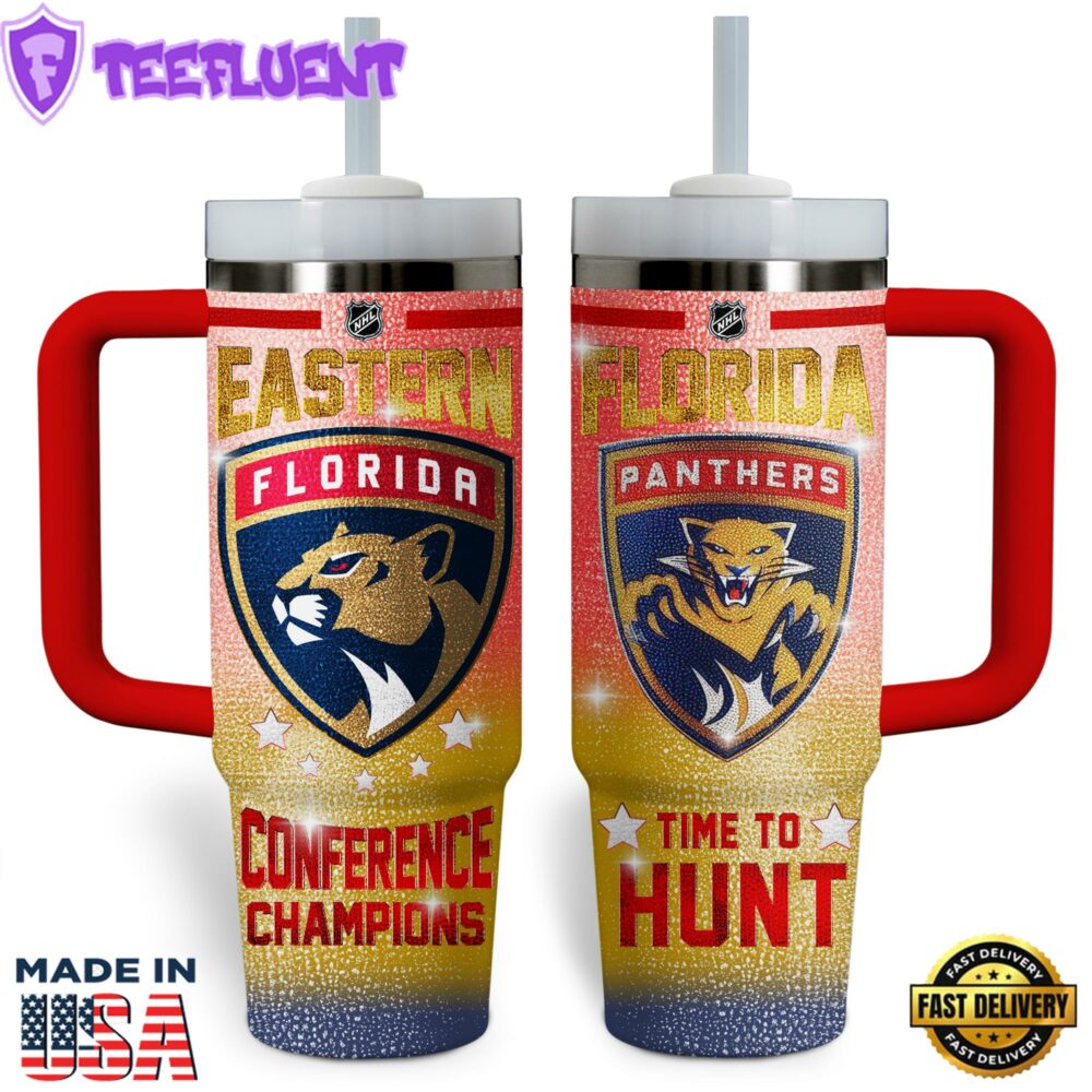 Florida Panthers NHL Custom Stanley Quencher 40oz Stainless Steel Tumbler With Handle
