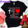 For God So Loved the World Cross Heart Unisex T-Shirt