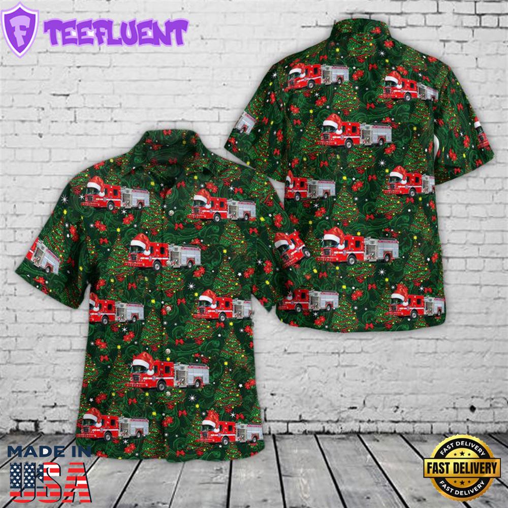 Fort Lauderdale, Florida, Fort Lauderdale Fire - Rescue Christmas Hawaiian Shirt