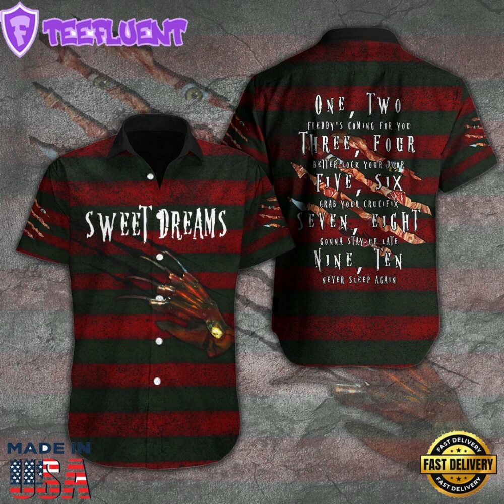 Freddy Krueger Short Sleeve Dress Shirt For Man And Women