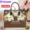 French Bull Dog Are Not Our Whole Life But They Make Our Lives Whole Leather Handbag
