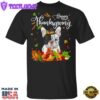 Frenchie Happy Thanksgiving T-Shirt Adorable Hallothanksmas Graphic Tees Gifts For Dog Lovers