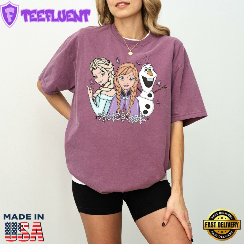 Frozen Comfort Colors Shirt Elsa Disneyland T-Shirt Olaf Retro Disney Tee Princess Sweatshirt