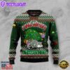 Funny Cat I Will Destroy Christmas Snowflower Pattern Ugly Christmas Sweater