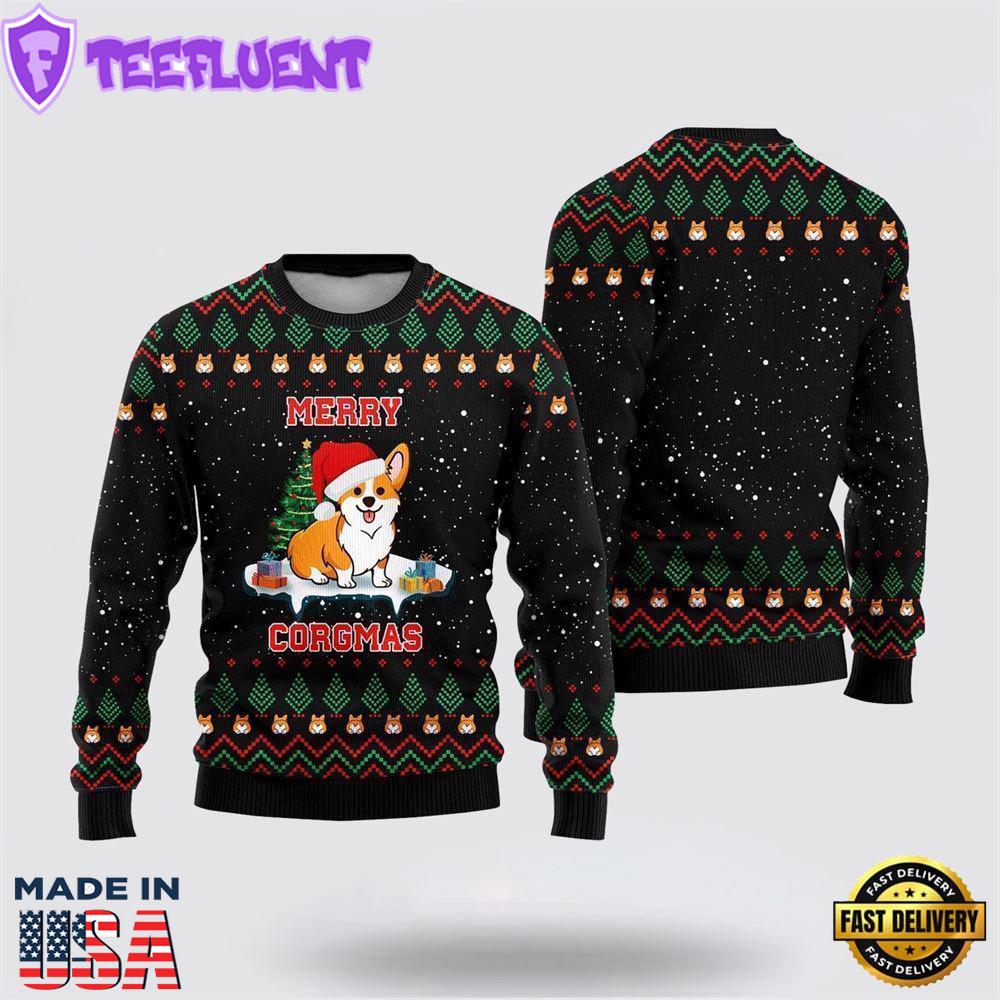 Funny Corgi Dog Merry Corgmas Ugly Christmas Sweater For Men And Women