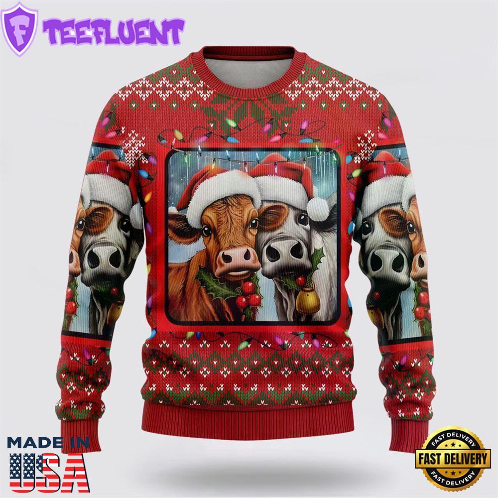 Funny Cows Ugly Christmas Sweater