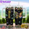 Galaxy Faith Cross Butterfly With Sunflowers Stanley Tumbler 40oz