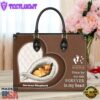 German Shepherd Dog Forever In My Heart Leather Bag