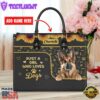 German Shepherd Dog Just A Girl Who Loves Dogs Leather Handbag
