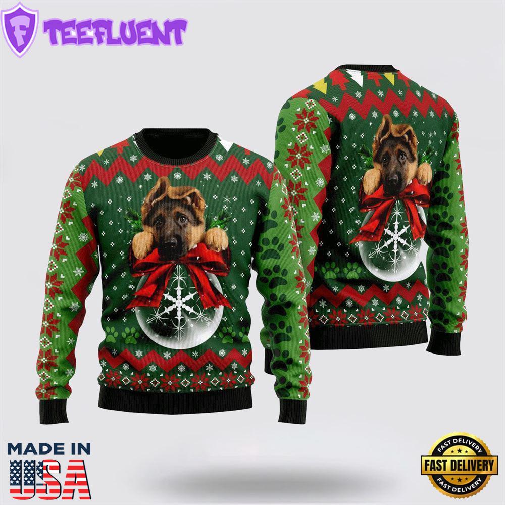 German Shepherd Ornament Ugly Christmas Sweater For Men And Women