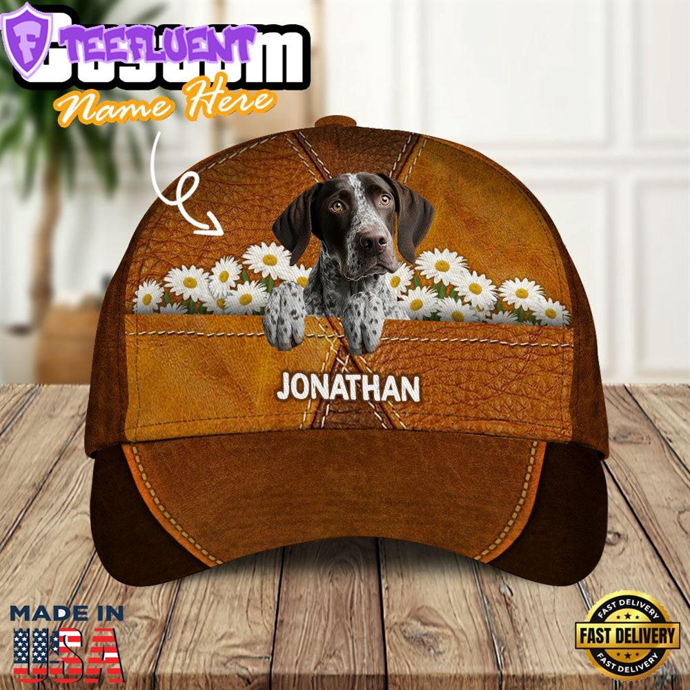 German Shorthaired Pointer Dog Daisy Flower Garden 3D Cap