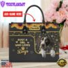 German Shorthaired Pointer Dog Just A Girl Who Loves Dogs Leather Handbag