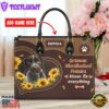 German Shorthaired Pointer Dog Kisses Fix Everything Leather Handbag