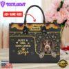 German Wirehaired Pointer Dog Just A Girl Who Loves Dogs Leather Handbag