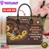 German Wirehaired Pointer Dog Kisses Fix Everything Leather Handbag