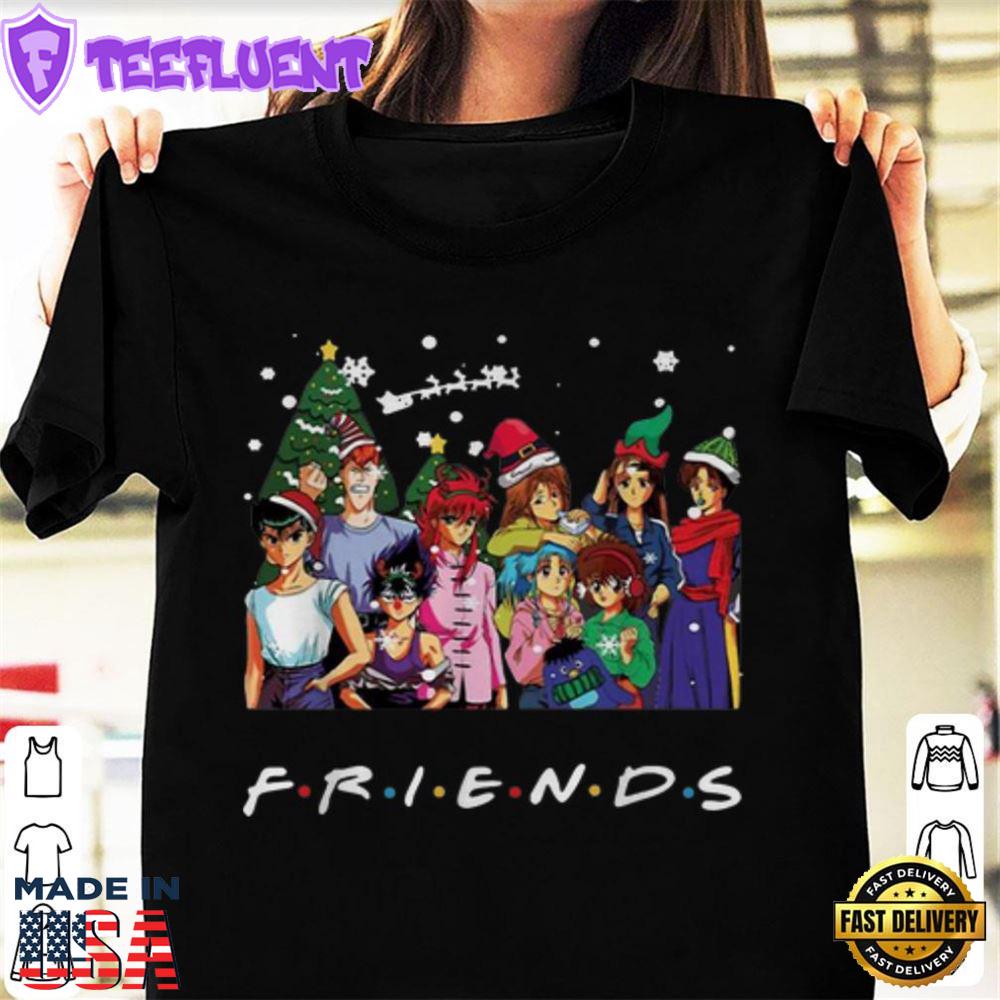 Ghost Fighter Characters Friends Merry Christmas Shirt