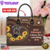 Giant Schnauzer Dog Kisses Fix Everything Leather Handbag