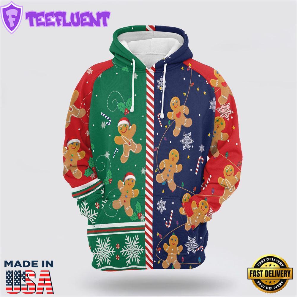 Gingerbread Christmas Cookies All Over Print 3D Hoodie