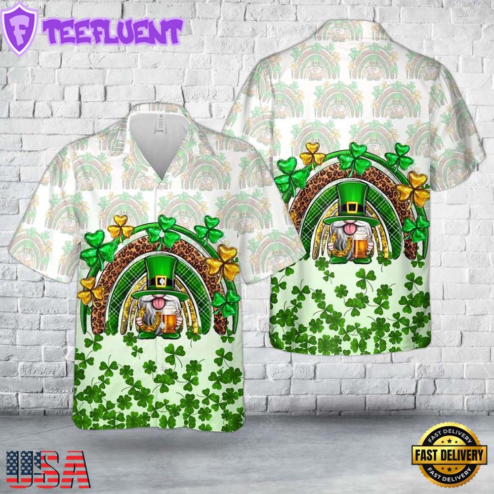 Gnomies Beer St. Patrick'S Day Hawaiian Shirt