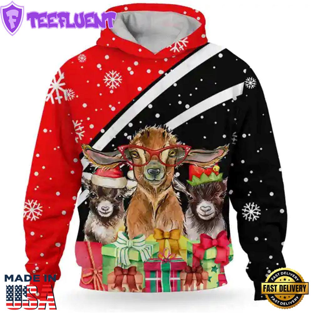 Goat Christmas Funny Snowchristmas Hoodie All Over Print