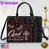 God Is Within Her She Will Not Fall Pretty Cross Leather Bag Christ Gifts Leather Bags
