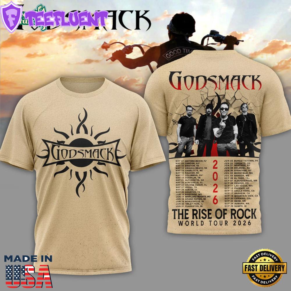 Godsmack “The Rise of Rock World Tour 2026” Tshirt