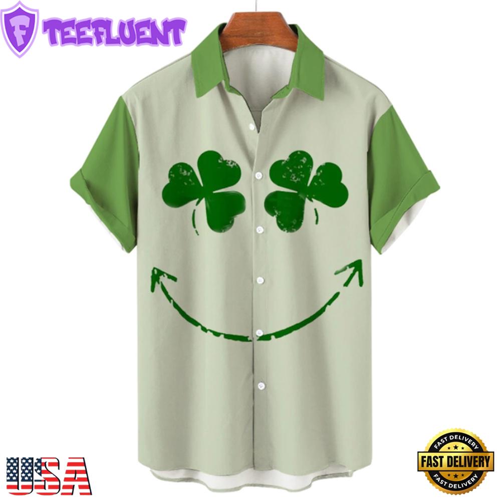 Gold Golden Irish St. Patrick'S Day 3D Hawaiian Shirt , Vintage Hawaiian Shirts Gold Golden Irish St. Patrick'S Day 3D Hawaiian Shirt , Vintage Hawaiian Shirts