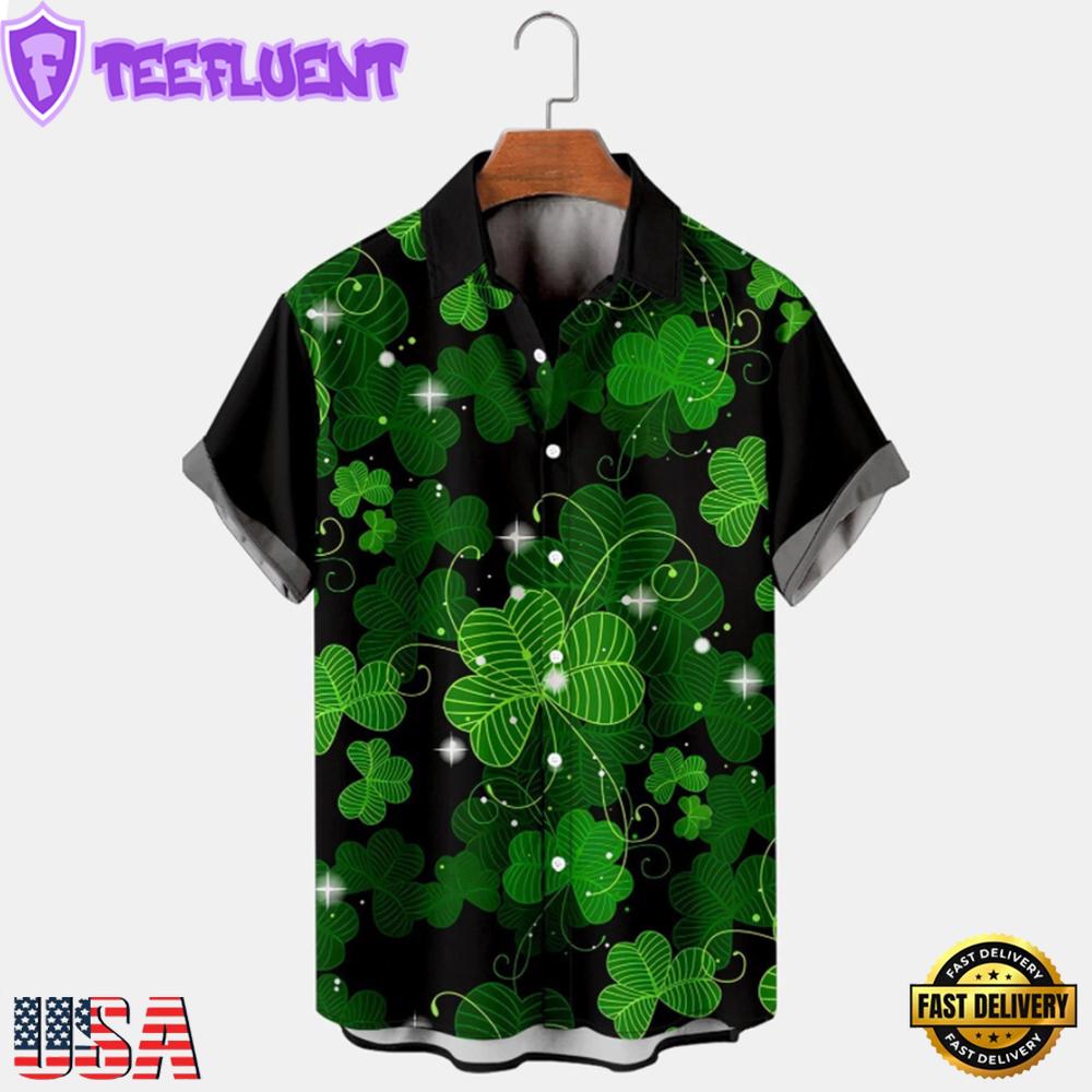 Gold Golden Irish St. Patrick'S Day 3D Hawaiian Shirt , Vintage Hawaiian Shirts Gold Golden Irish St. Patrick'S Day 3D Hawaiian Shirt , Vintage Hawaiian Shirts