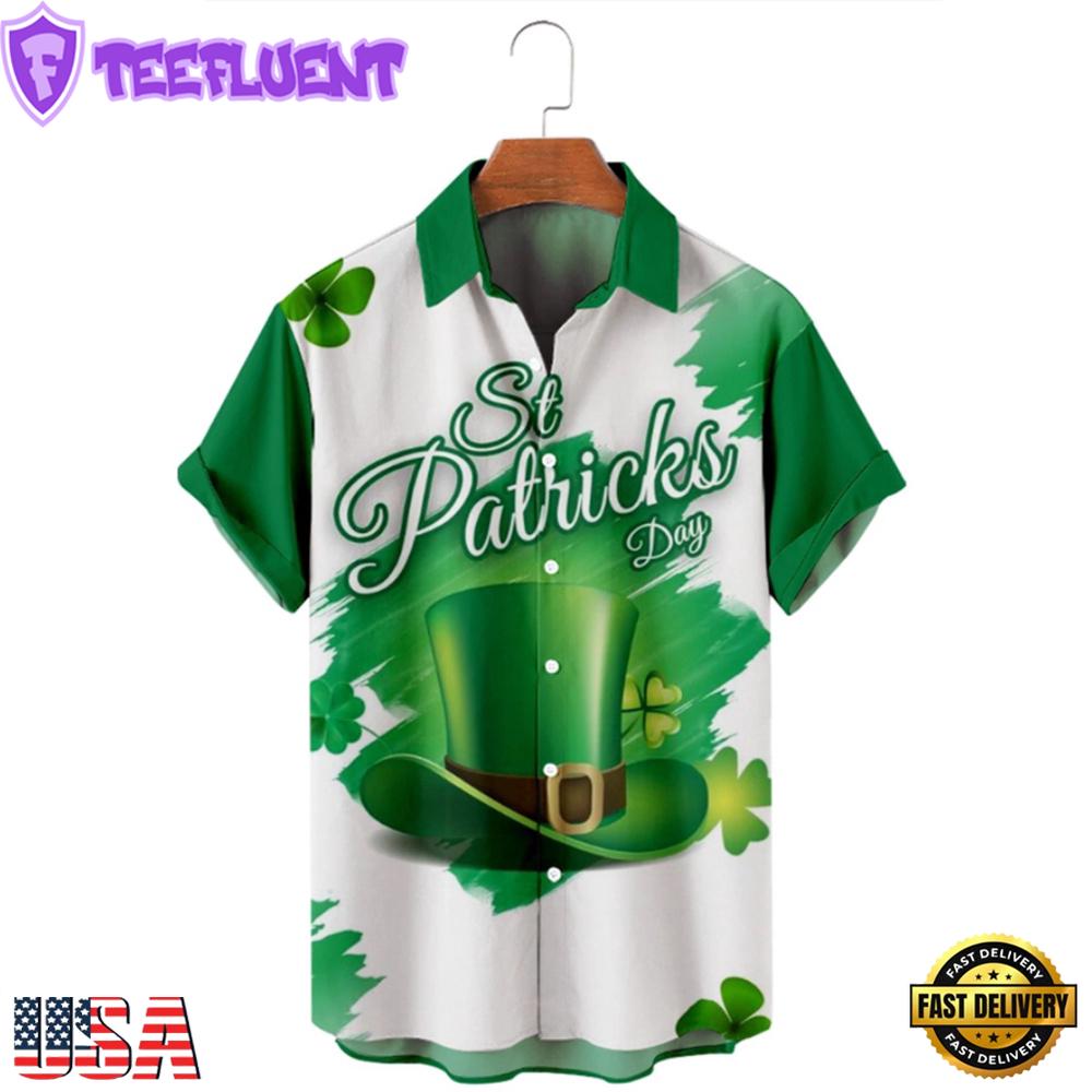 Gold Golden Irish St. Patrick'S Day 3D Hawaiian Shirt , Vintage Hawaiian Shirts Gold Golden Irish St. Patrick'S Day 3D Hawaiian Shirt , Vintage Hawaiian Shirts