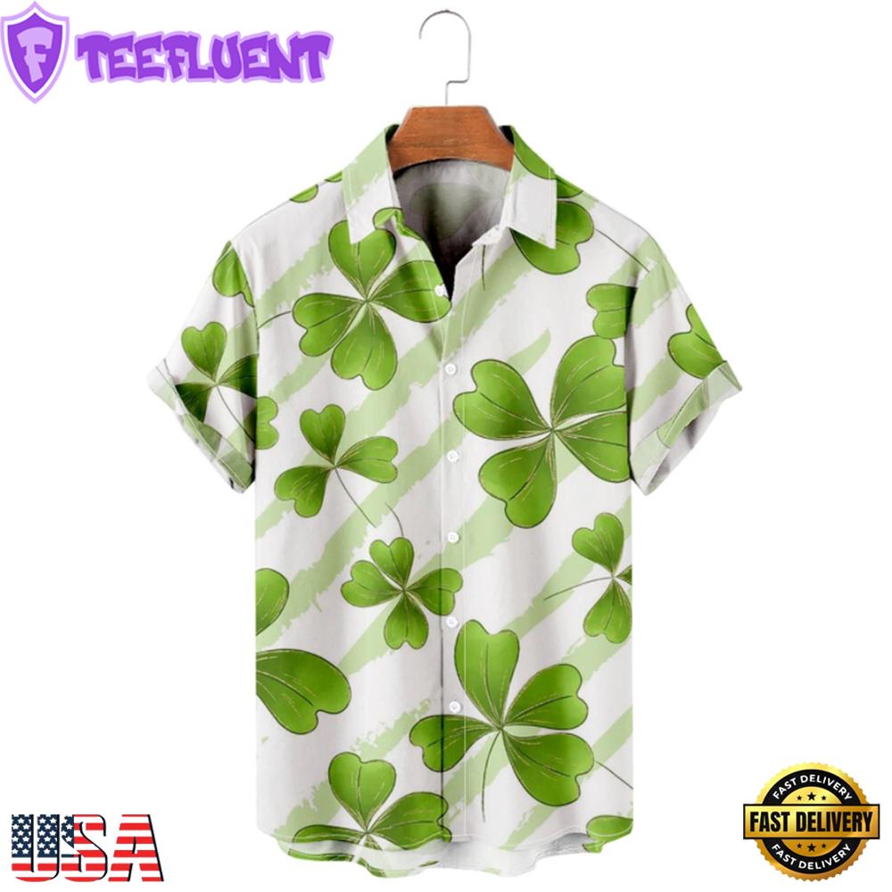 Gold Golden Irish St. Patrick'S Day 3D Hawaiian Shirt , Vintage Hawaiian Shirts Gold Golden Irish St. Patrick'S Day 3D Hawaiian Shirt , Vintage Hawaiian Shirts